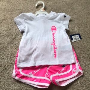 NWT Champion Toddler Shorts and Shirt Set
